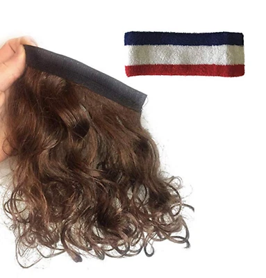 Mullet Headband Hill billy Willie Free bird Wig Costume. Add Hair to Anything! - Image 1 of 4