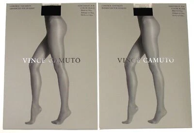 Vince Camuto Control Top Pantyhose Enhanced Toe Hosiery Lot 2 Size A/B Black - Image 1 of 3