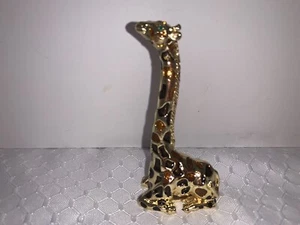 Sitzende Giraffe - Schmuck emaillierte Kristalle Mini Skulptur gebraucht - neuwertig - Bild 1 von 7