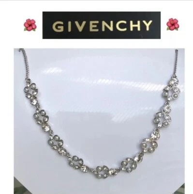 Givenchy Silver Tone Crystal Necklace  - Image 1 of 4