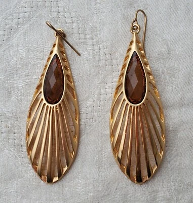 Pendientes colgantes Banana Republic de vidrio ámbar Foto 1 de 3