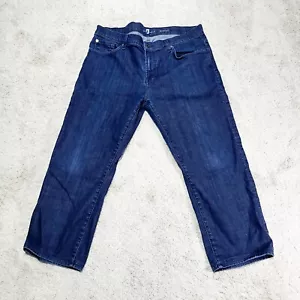 Jean 7 For All Mankind Austyn Hombre 36x25 Azul Pierna Recta Elastizado Denim LEER - Imagen 1 de 11