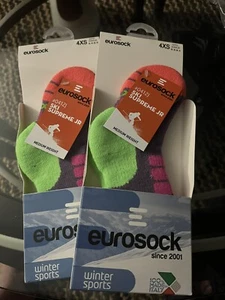 Kids 4XS Ski Supreme Jr Winter Sports Socks Lot Of 2 - Picture 1 of 5