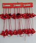 Red Bell chain 3 packs of 14 bells per chain 5cm x 5cm bells 2.8M approx each