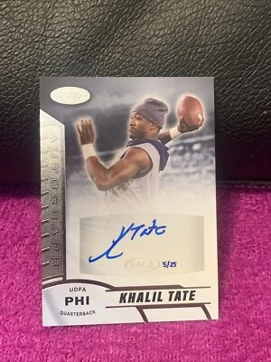 2020 SAGE ASPIRE KHALIL TATE #ASP-35 ROOKIE AUTO AUTOGRAPH SILVER SP# 5/25 - Image 1 of 3