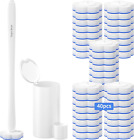 Disposable Toilet Bowl Brush with 40 Wand Refills Cleaning System Starter Kit