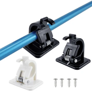 1PC ABS Wall Mounted Fishing Rod Storage Clips Clamps Holder Rack Organizer - Picture 1 of 12