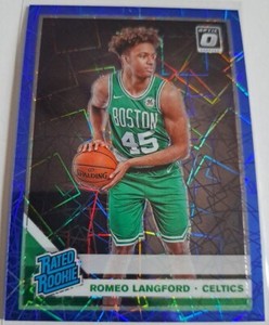 2019-20 Panini Donruss Optic Blue Velocity Romeo Langford Rookie RC No. 182