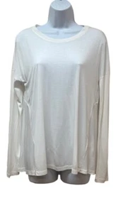 Sweaty Betty Easy Peazy Top Oversized XXS Lilly White Bamboo Shirt NEW - Picture 1 of 12