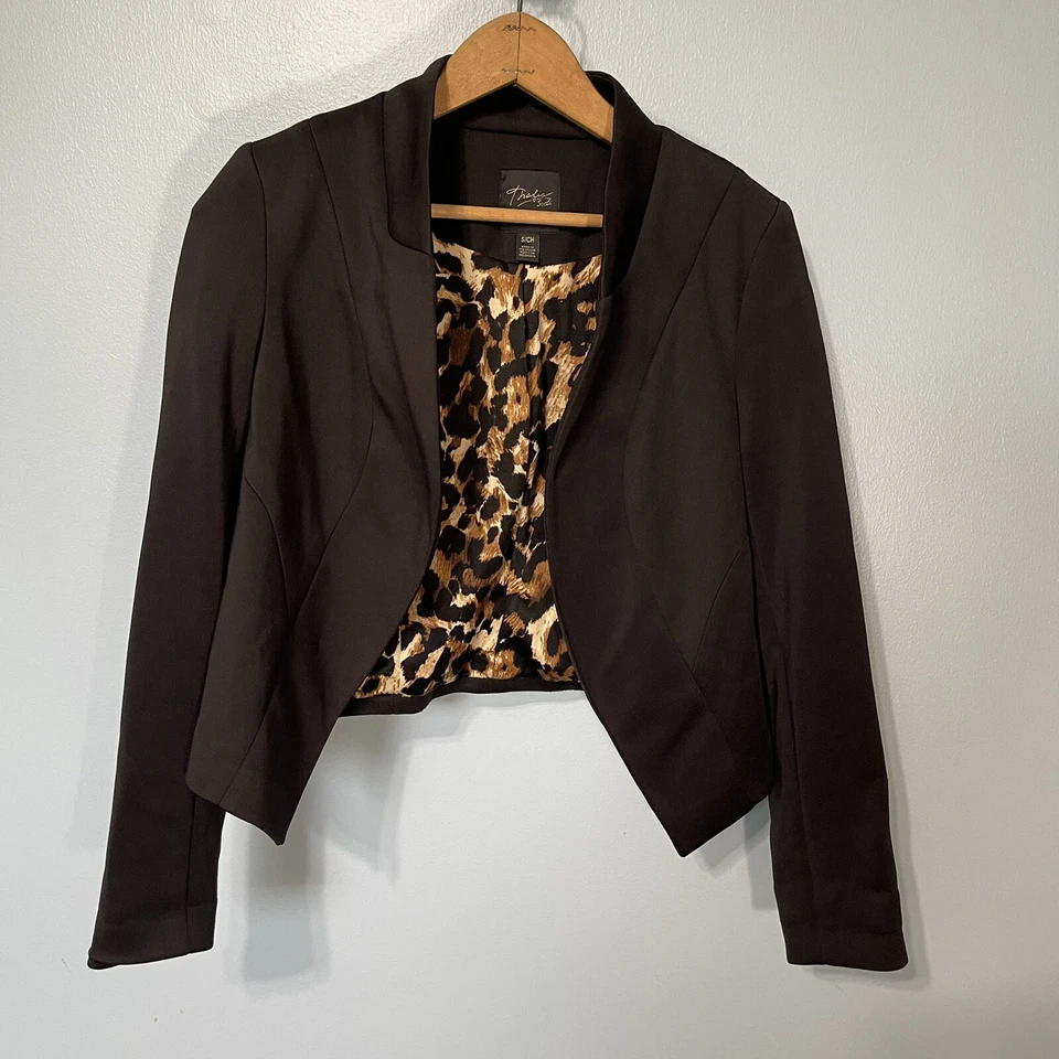 Tamanho S -Thalia Sodi. Cardigã feminino blazer preto estampa de animais stretch #3 - Imagem 1 de 4