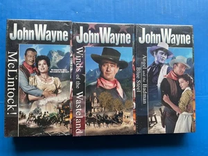 (SEALED) LOT OF [3] — VHS tapes  - Starring John Wayne - Picture 1 of 1