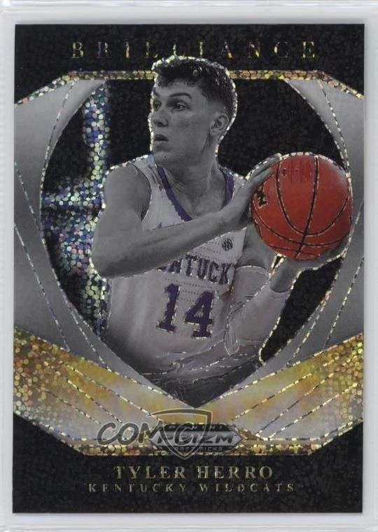 2021-22 Panini Prizm Draft Picks Brilliance White Sparkle Prizm Tyler Herro #17 - Image 1 of 2