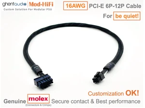 β‘οΈ16AWG PCI-E GPU 6P Cable for be quiet! Straight Power 12 Series -π70cm/27inch - Picture 1 of 8