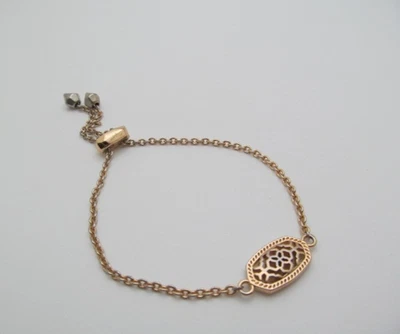 Pulsera ajustable Kendra Scott Elaina cadena de eslabones de oro rosa Foto 1 de 3