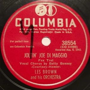 HEAR👂Les Brown Joltin' Joe Di Maggio Nickel Serenade Baseball Columbia 78 RPM - Bild 1 von 4