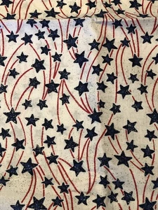 STOFF DOWNSIZING - ROT, WEISS, BLAU SILBER PATRIOTISCHER STEPPSTOFF 36” X 44” - Bild 1 von 3