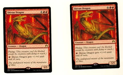 Set Of 2 Shivan Dragon Magic Origins 285/272 Rare Magic The Gathering Card - Image 1 of 4
