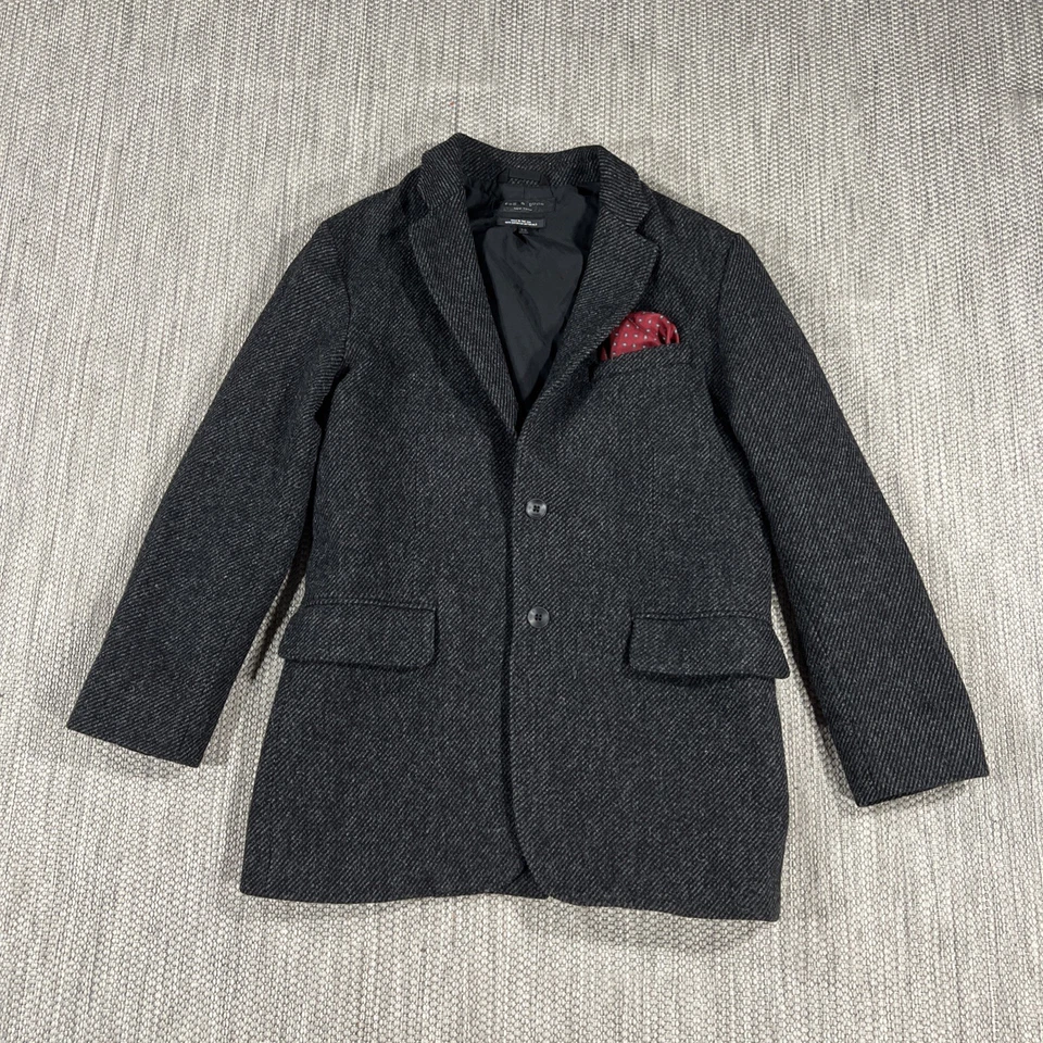 Rag & Bone Blazer Men's 38 Charcoal Gray Heavy Wool Made in USA Sport Coat - Image 1 of 4