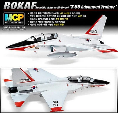 KIT MODELLINO AEREO ACADEMY ROKAF T-50 ADVANCED TRAINER MODELLISMO SCALA 1:72 - Immagine 1 di 4