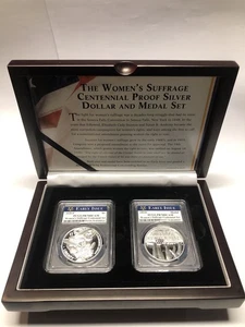 2020 WOMAN’S SUFFRAGE SET Silver Dollar & Medal PCGS PR70💥FLAWLESS QUALITY USPS - Picture 1 of 12