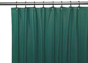 Hunter Green Magnetized Shower Curtain Liner Mildew Resistant Free Shipping - Picture 1 of 1