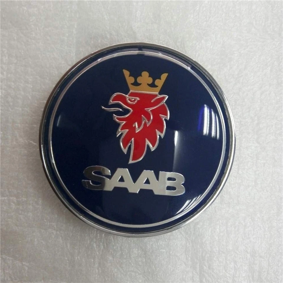 Saab 9-3 9-5 93 95 capó delantero coche insignia emblema 3 pines (azul) - Imagen 1 de 2