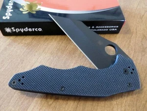 SPYDERCO New 253GPBBK Black G-10 Handle Yojumbo Blk Plain S30V Bld Knife/Knives - Picture 1 of 1