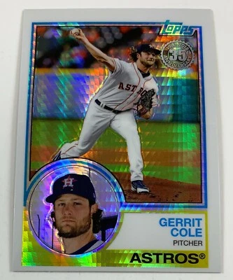 2018 Topps Chrome  #113 Gerrit Cole 1983 35th Anniversary Prism Refractor LB03 - Image 1 of 2