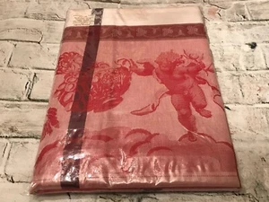 Le Jacquard Francais Primrose Bordier Angels Table Cherry Tablecloth 69"x 69" - Picture 1 of 6