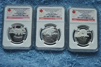 2016, Canada, $10, Reflections of Wildlife Set, NGC, PF69 UC, First Releases - Image 1 of 2