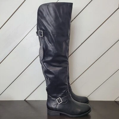 NUEVAS botas de montar negras hasta la rodilla Sun + Stone Anyaap para mujer talla 7M Foto 1 de 4