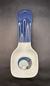 Otagiri Seashell Ceramic Spoon Rest Blue & White  - Picture 1 of 10