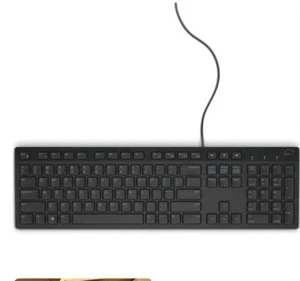 Dell USB Keyboard  - Slim Wired Black UK Layout BRAND NEW - Picture 1 of 3