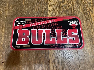 1990's Chicago Bulls License Plate Frame Holder Vintage Baseball NBA Wincraft Foto 1 de 2