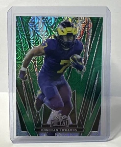 2024 Leaf Metal Donovan Edwards Green Mojo Auto 3/5 Michigan Wolverines - Picture 1 of 2