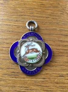 BIRCHFIELD HARRIERS SILVER & ENAMEL MEDAL BIRMINGHAM 1929 (FLEET & FREE) - Picture 1 of 2