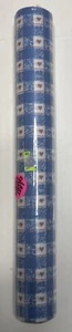 Vintage Contact Paper Pink Hearts & Blue Gingham shelf drawer liner 90s country - Picture 1 of 2