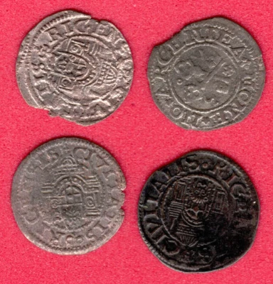 Riga Free City Schilling 1572, 1575, 1577, 1578 Livonia War Lot of 3 Coins 5975 - Image 1 of 2