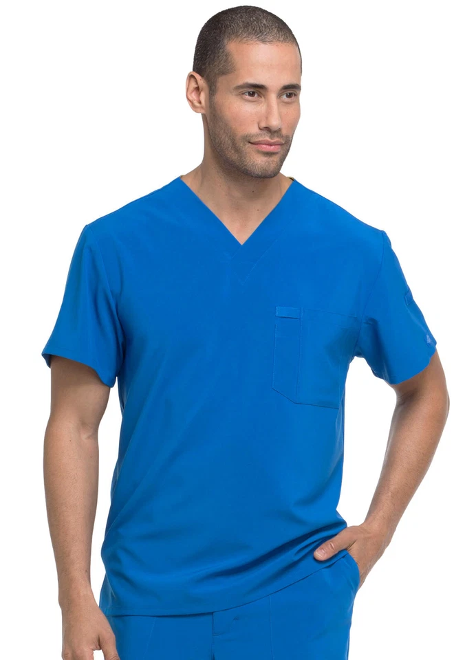 Dickies EDS Essentials Men's 4 way STRETCH V-Neck Scrub Top size L