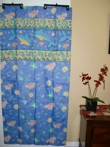 NUEVO SIN ETIQUETAS~ALLURE HOME CREATION~CONCHAS MARINAS~DELFINES~BAÑO~CORTINA DE DUCHA~70"W X 72"L - Imagen 1 de 7