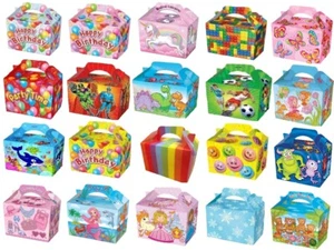 Cajas de comida de fiesta botín almuerzo comida cartón regalo niños niños feliz cumpleaños - Imagen 1 de 25