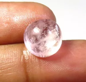 Natürlicher rosa Morganit Cabochon 11 mm Handarbeit Rund Glatt Edelstein 5 Kt MG-21 - Bild 1 von 9