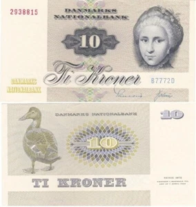 Denmark - 10 Kroner 1972 UNC P. 48a Lemberg-Zp - Picture 1 of 1