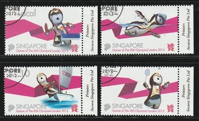 SINGAPORE XXX Olympiad-London 2012 set of 4V CTO SG#2066-2069 - Image 1 of 2
