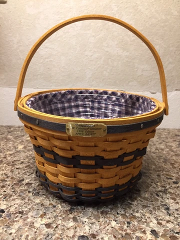LONGABERGER JW MINIATURE APPLE BASKET Liner Protector   C. CLUB, 1998 Cover