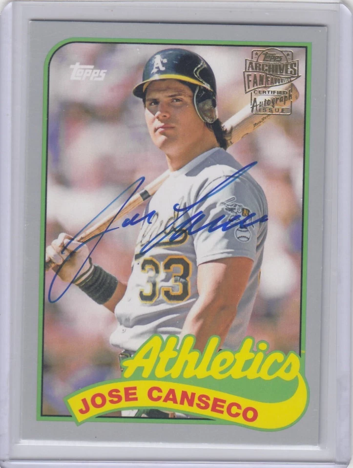 2014 Jose Canseco Topps All Time Fan Favorites SILVER AUTO /25 - JC Oakland A's - Image 1 of 1