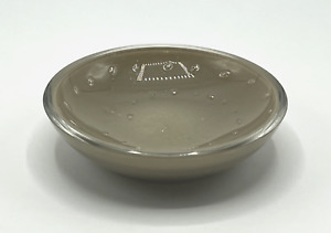 NEW Labrazel Contessa Taupe Artisan Glass Soap Dish, Luxury Bath Made in Italy