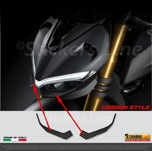Adesivi sottofaro x Ducati Streetfighter V4 V4S SP V2 profili fari CARBON 20/24 - Foto 1 di 2