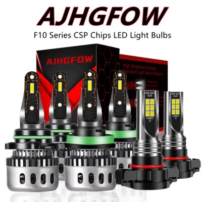 For Chevy Silverado 1500 2500HD 2007 2008-2015 LED Headlight Bulbs Fog Light A - Image 1 of 4