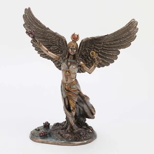 11 3/8" Diosa Egipcia Isis Resina Escultura Acabado Bronce Fundido - Imagen 1 de 7